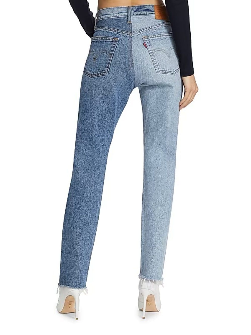 Levi’s 501 Two-Tone Straight Leg Distressed Vintage Jeans Size 25